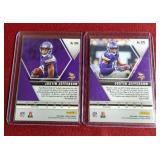 (2) 2020 Mosaic Justin Jefferson Rookie Cards - Base & Debut