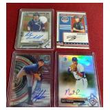 (4) Baseball Prospect Autograph Cards