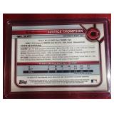 2022 Chrome Justice Thompson 1st Bowman Autograph Card - #d/250