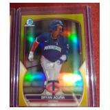 (2) Numbered Bowman Bryan Acuna Prospect Cards - /75 & /25