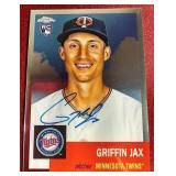 2022 Topps Chrome Platinum Anniversary Griffin Jax  Rookie Autograph Card