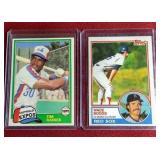 (2) Baseball HOFer Rookies - Tim Raines & Wade Boggs