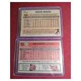 (2) Baseball HOFer Rookies - Tim Raines & Wade Boggs