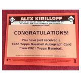 2021 Topps Alex Kirilloff Rookie Autograph Card