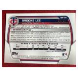 2023 Bowman Chrome Brooks Lee Orange Shimmer Refractor Prospect Card