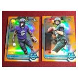 (2) Chrome Football 1st Bowman Refractors - Both #d/25