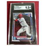 2024 Bowman Dylan Crews 1st Bowman Chrome Card - SGC 9.5