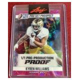2022 Pro Set Kyren Williams 1/1 Pre-Production Proof