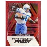 Press Proof Premium Barry Sanders 1/1 Pre-Production Proof