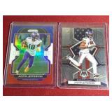 (2) Justin Jefferson Cards - Red/White/Blue Prizm & National Pride