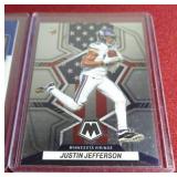 (2) Justin Jefferson Cards - Red/White/Blue Prizm & National Pride