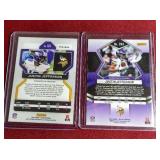 (2) Justin Jefferson Cards - Red/White/Blue Prizm & National Pride