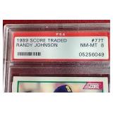 1989 Score Randy Johnson Rookie Card - PSA 8