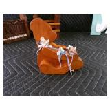 Lot of 4 - Wooden Desktop Helpers & Decor.