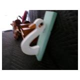 Lot of 4 - Wooden Desktop Helpers & Decor.