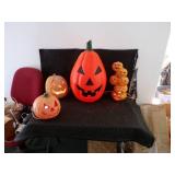 Lot of 4 - Lighted Pumpkins