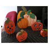 Lot of 15 Wooden Tabletop Decorations for Halloween