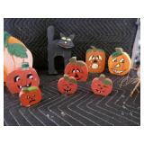 Lot of 15 Wooden Tabletop Decorations for Halloween