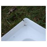 White Corner Shower Stall Base
