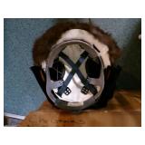 Original Renaissance Viking Helmet, Leather Arm Gauntlets & Beer Horn