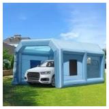 VEVOR Inflatable Paint Booth, 21 ft. x 13.5 ft. x 9.8 ft. Inflatable Spray Booth, with 1100-Watt Powerful Blower