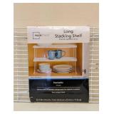 (2) MAINSTAYS LONG STACKING SHELVES