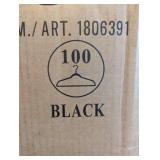 BLACK CLOTH HANGERS 100PK.