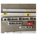 Measuring and Level Tools, Including Adjust-A-Square and Spirit Levels