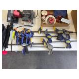 11 Clamps, Most Are Irwin Quick-Grip