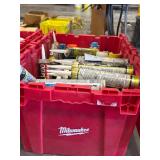 Caulk and Adhesives in Milwaukee Plastic Storage Box