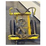 Yellow Heavy-Duty Hand Buggy With Pneumatic Tires