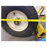 Yellow Heavy-Duty Hand Buggy With Pneumatic Tires