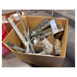 Large Box of Assorted Structural Steel Brackets and Hardware