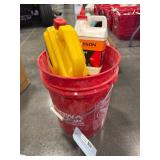 Chalk Line Tools and Marking Chalk in Bucket
