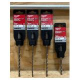 MILWAUKEE SDS Plus 2-Cutter Carbide Tip lot of 4