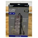 Commercial Electric 6ft Cord + 12 Outlet