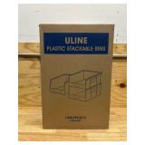 ULINE Yellow Plastic Stackable Bins (lot of 6)