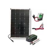 110-Watt Polycrystalline Solar Panel with 300-Watt Power Inverter and 11 Amp Charge Controller