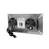 18 in. x 9 in. Silver Galvanized Steel Crawl Space Fan Vent