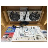 18 in. x 9 in. Silver Galvanized Steel Crawl Space Fan Vent