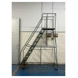 rolling steel staircase ladder