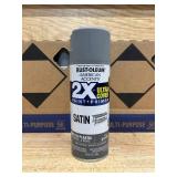 Rust-Oleum 2X Ultra Cover Satin Granite Spray Paint and Primer In One (NET WT. 12-oz) (lot of 12)