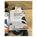 2 ft. 14/3 Light Duty Indoor/Outdoor Extension Cord with Multiple Outlet Triple Tap End, Green (lot of 4)