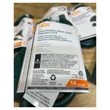 2 ft. 14/3 Light Duty Indoor/Outdoor Extension Cord with Multiple Outlet Triple Tap End, Green (lot of 4)