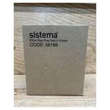 Sistema Nest It Meal Prep Food Storage Containers with Lids, 2 Compartments, 3.7 Cups, Plastic, 10-Pack, Green