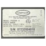 SIMPSON Professional Pressure Washer 3300 PSI 2.5GPM Msrp $612.52 sold as is