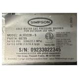 SIMPSON Professional Power Washer 3200 GPM 2.8 Msrp $829.99 sold as is