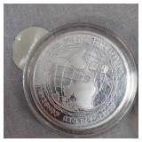 .999 Silver Bit Coin, 1oz