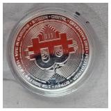 .999 Silver Bit Coin, 1 oz