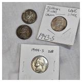 5-Silver Jefferson 5c
